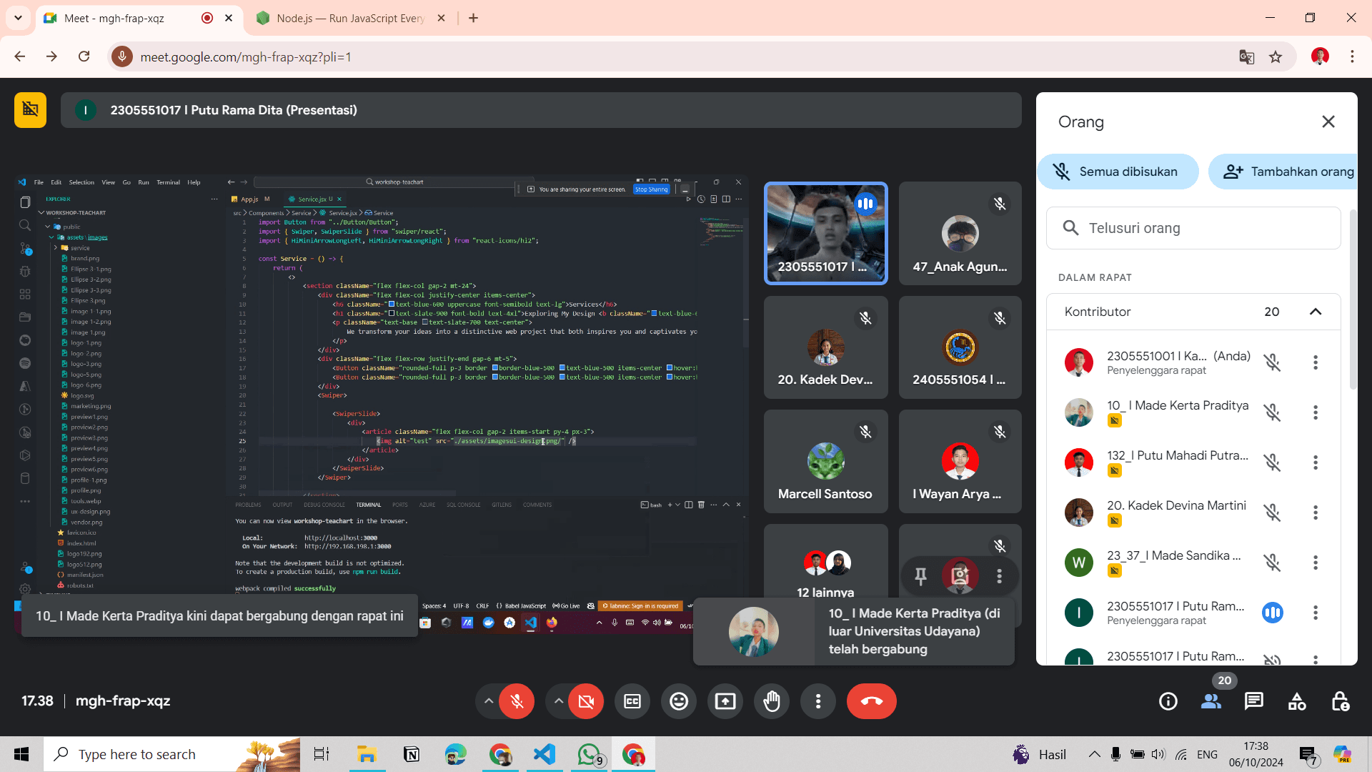 Tech Talk Speaker “Slicing Portopholio Website With React JS and TailwindCSS”